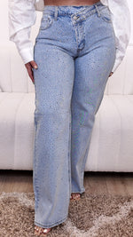 Full Crystal Jeans CL589