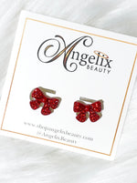 Cute Red Bow Earrings