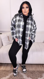 Get Lucky Crystal Flannel Shirt CL449