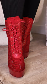 Dorothy Red Crystal Boots SH28