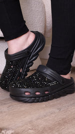 Black Crystal Shoes SH43