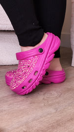 Hot Pink Crystal Shoes SH44