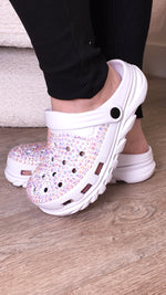 White Crystal Shoes SH47