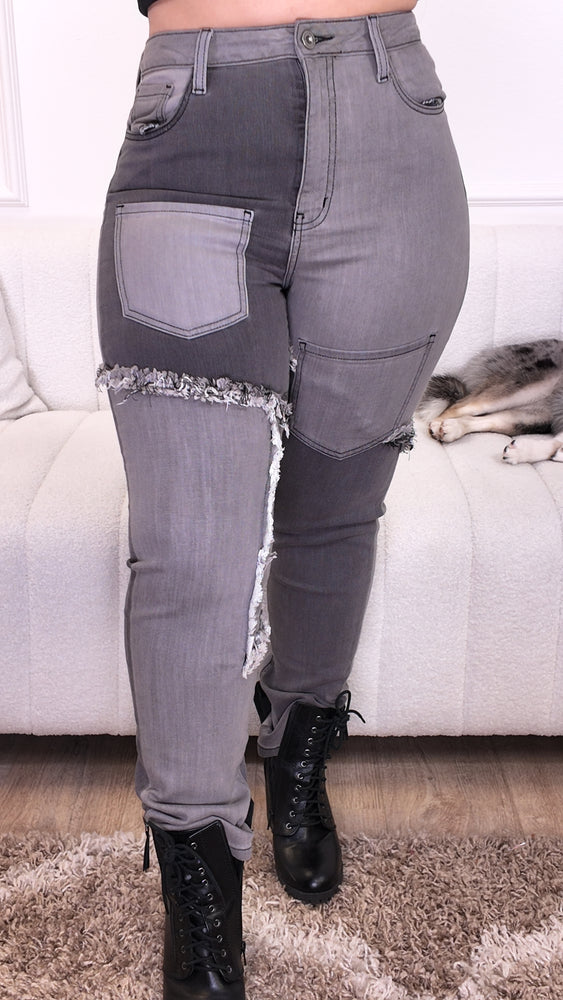 Gray Cutesy Jeans CL148