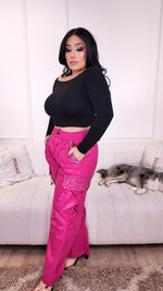 Pink Crystal Cargo Pants CL463