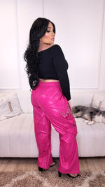 Pink Crystal Cargo Pants CL463