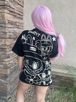 Black Rhinestones Lafufu Shirt