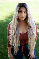 Silence Lace Front Wig (slight hints of green mixed in the blonde)