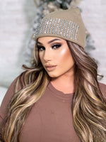 Taupe Bling Beanie BB637