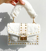 Faux Fur Handbag (White) PS05