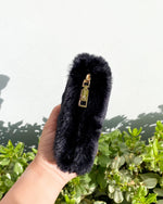 Faux Fur Handbag (Black) PS04